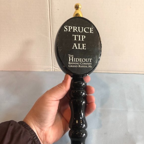Spruce Tip Ale The Hideout Brewing Co. Grand Rapids MI Beer Tap Handle #F63 - Picture 1 of 4